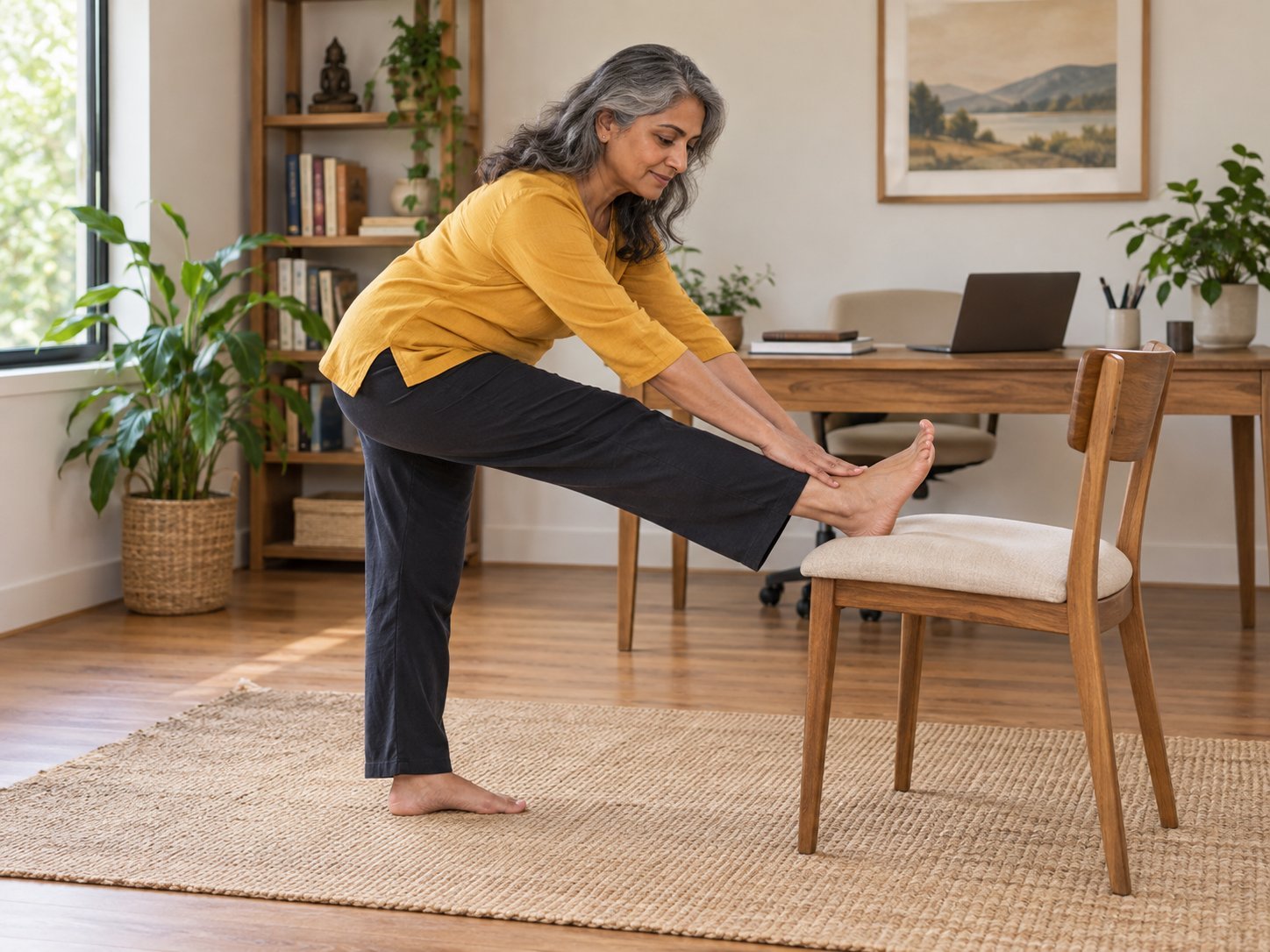The 'Chair as a Prop' 12-Minute Deep Stretch